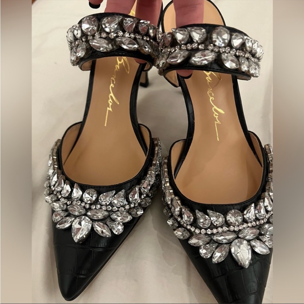 Crystal mules shoes - Never used. Manolo vibes.